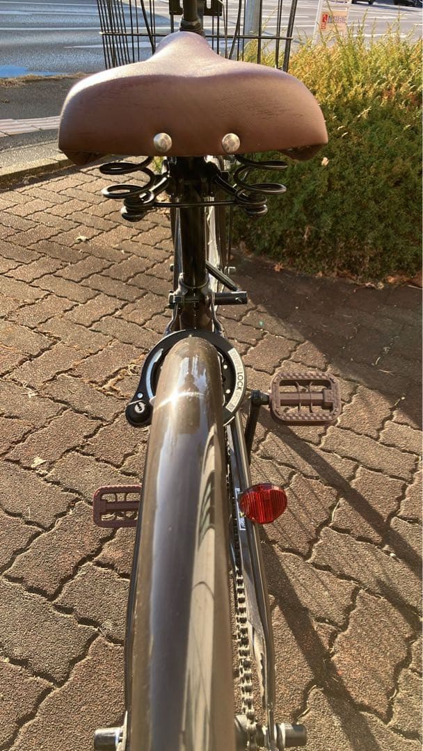 【極美品】26インチ シティサイクル ブラウン バスケット付き
