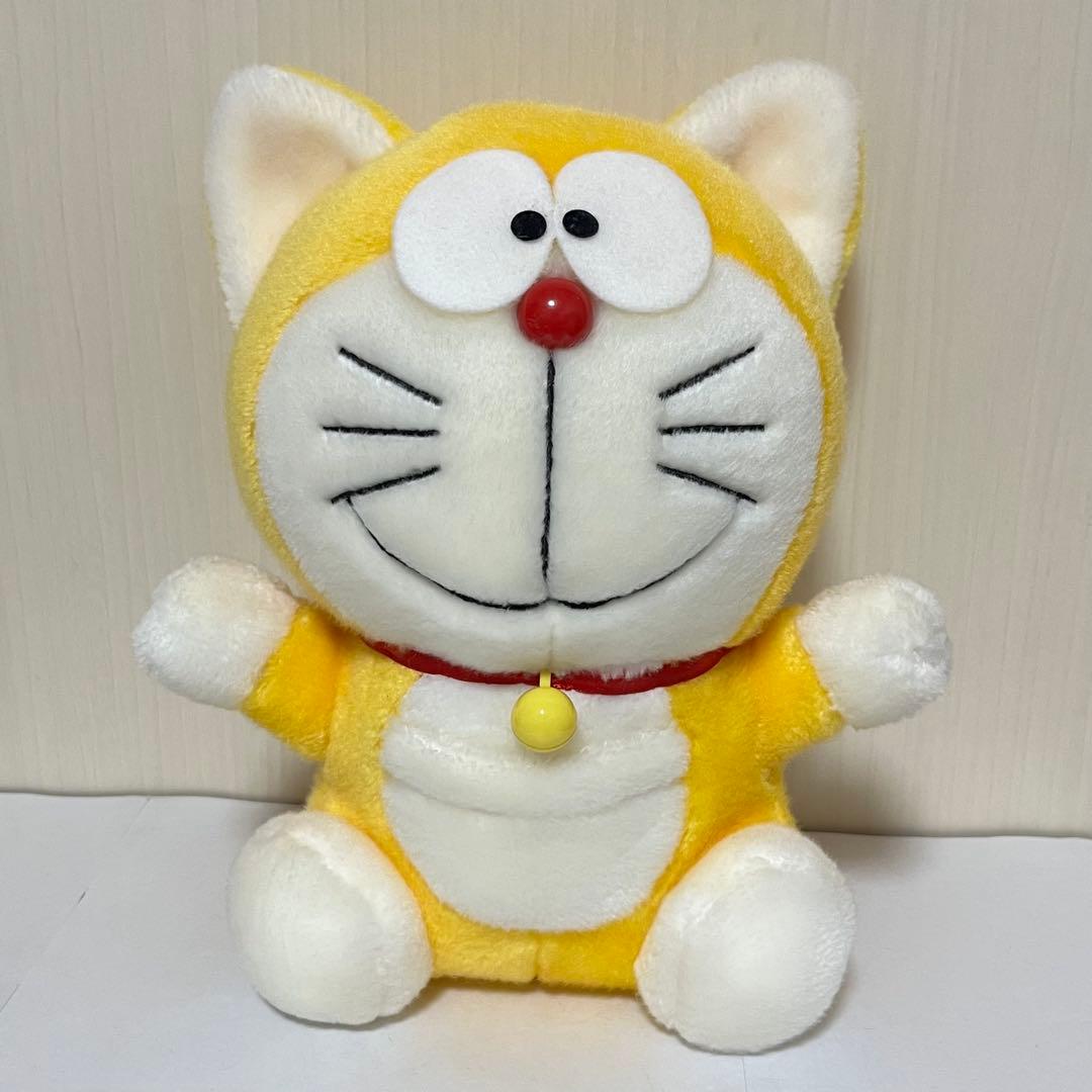 ドラえもん 黄色耳付きぬいぐるみ　激レア　希少　当時物