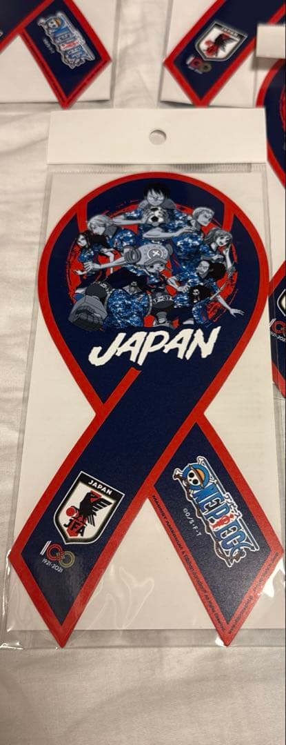ワンピース　リボンマグネット　サッカー　日本代表　コラボ　10枚セット