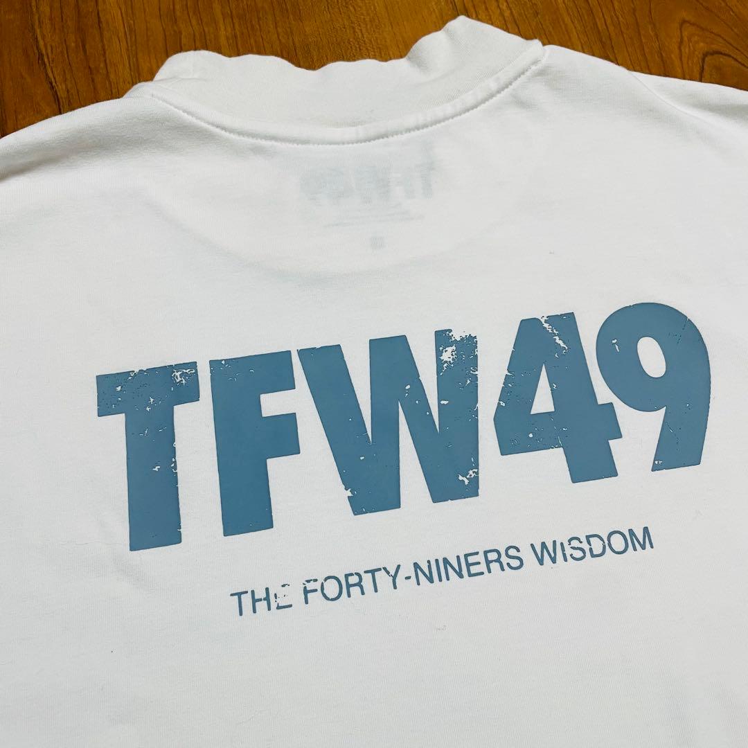 TFW49 モックネック　Tシャツ L ホワイト　ゴルフ