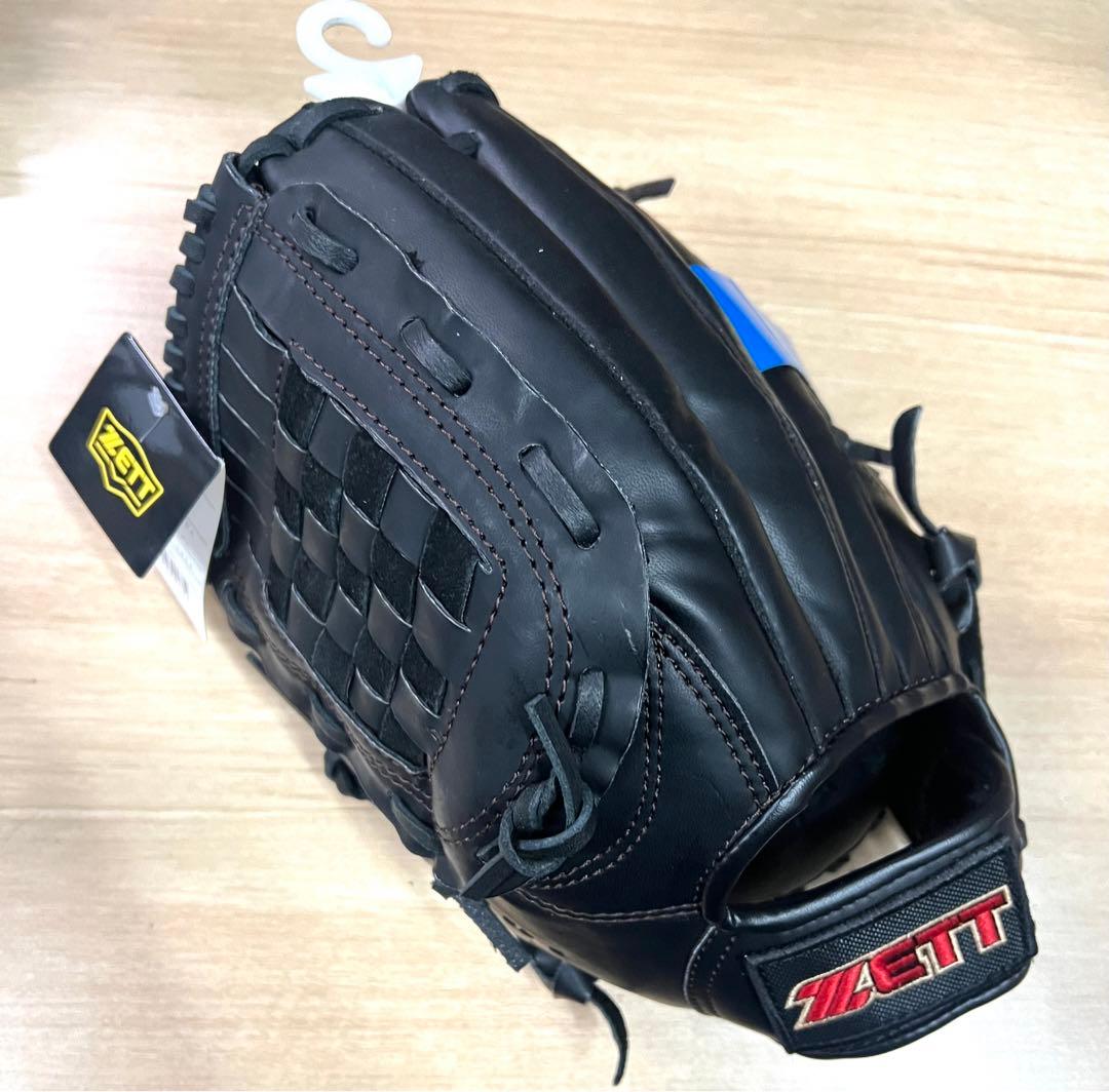 新品 未使用 ZETT PRO MODEL 軟式グローブ 黒 左用