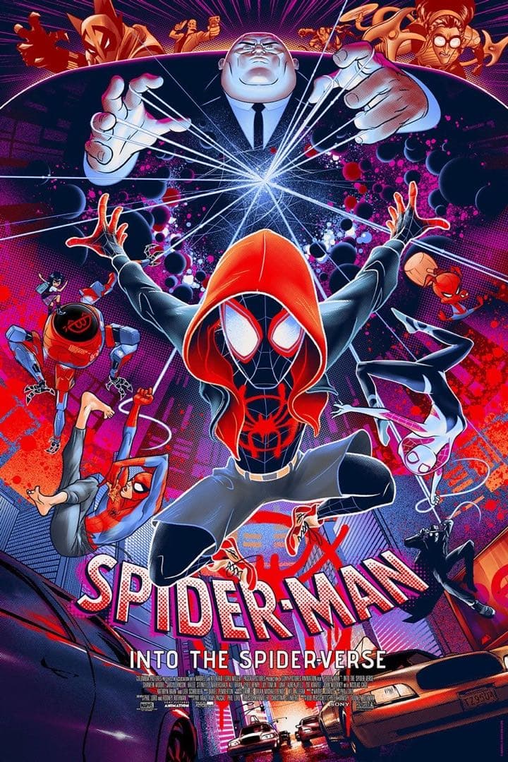 スパイダーマン スパイダーバース ポスター MONDO BNG シルクスクリーン