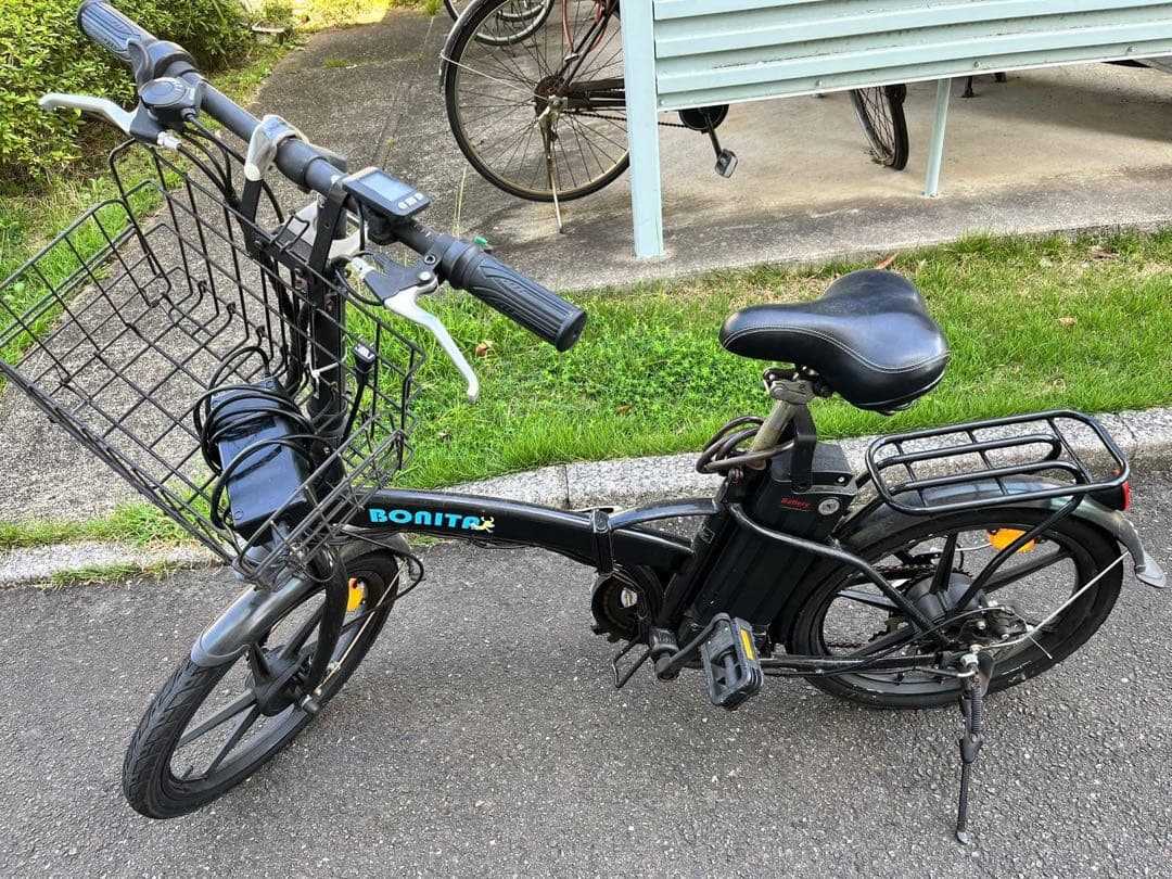 BONITA 電動アシスト自転車 ブラック 前カゴ付き