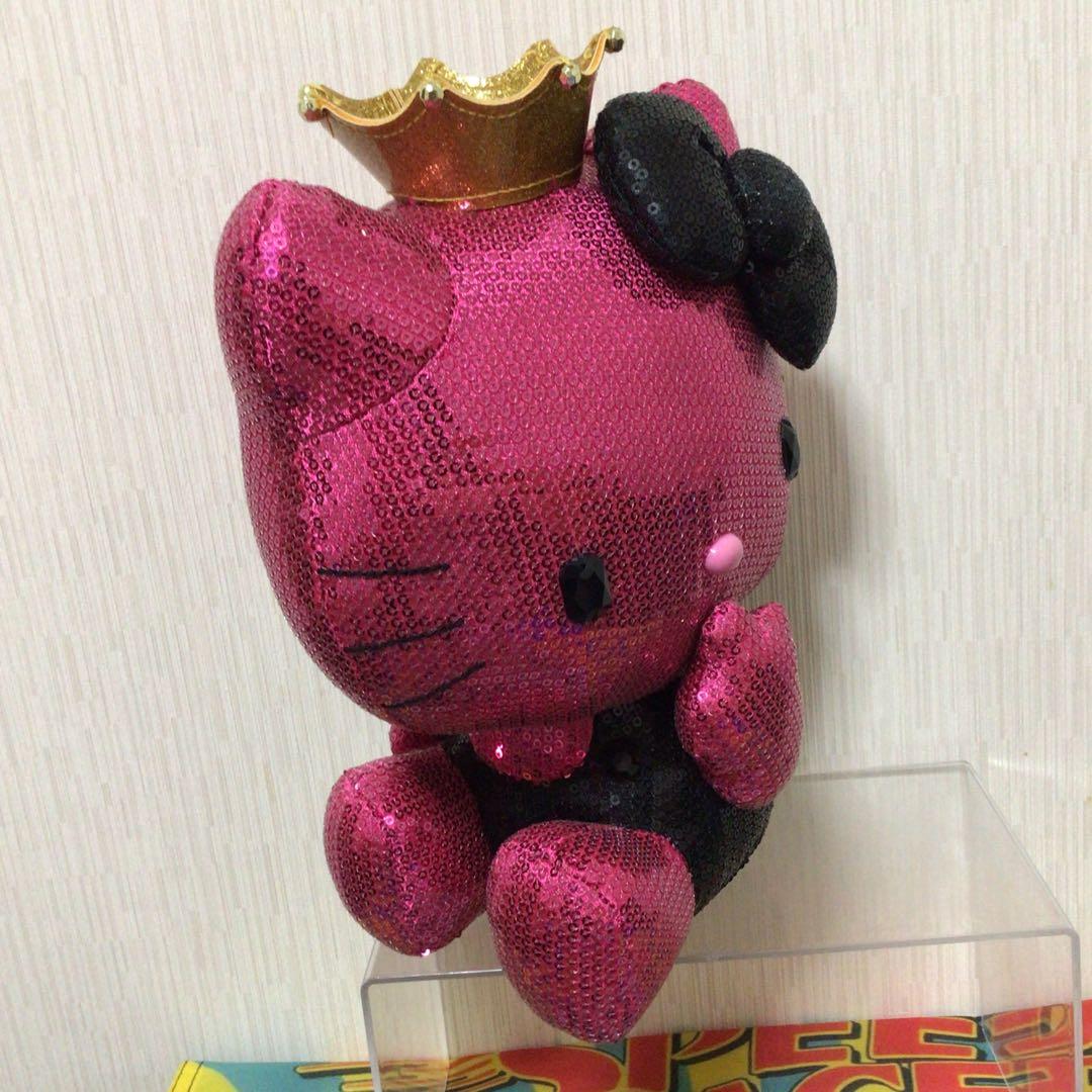ハローキティ　Vivitix ぬいぐるみ　スパンコール　ピンク