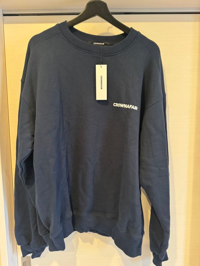 定価より半額。CROWNFAIR ネイビー XL トレーナー CRA-MT08
