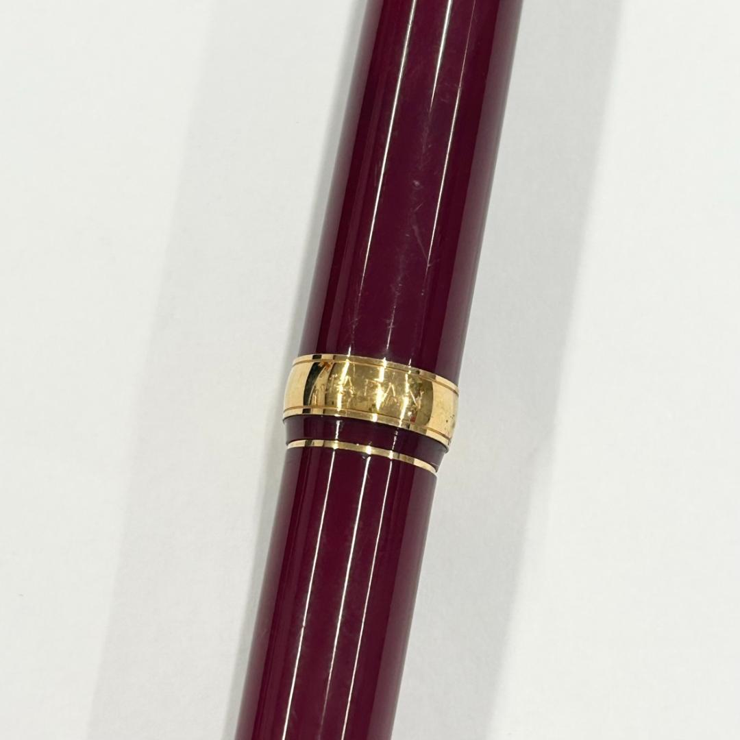PLATINAM　プラチナ　万年筆　ペン先18K　えんじ色×ゴールド　キャップ式