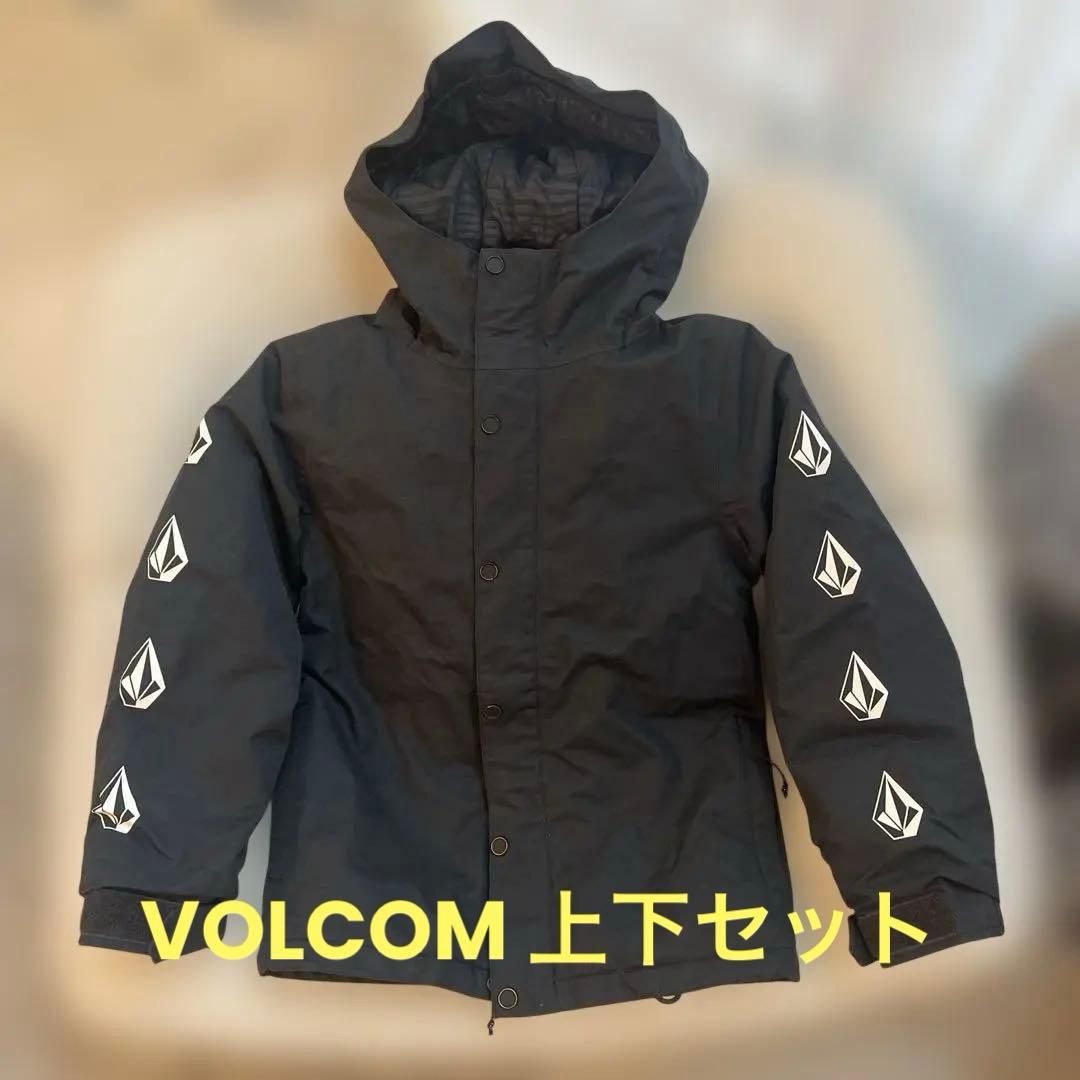 VOLCOM 子供用スノーボードウェア 黒/オレンジ