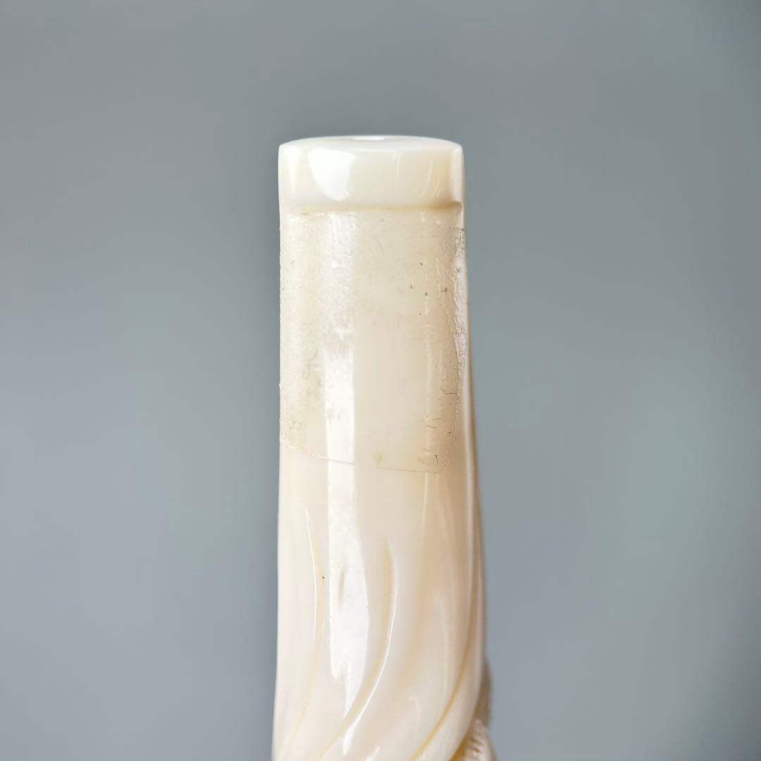 鯨歯製　彫刻入り　煙管（キセル）部品／煙草パイプ用マウスピース