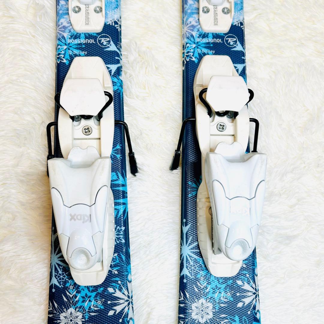 【美品】ロシニョール アナ雪 エルサ 子供用スキー板 110cm ビンディング付