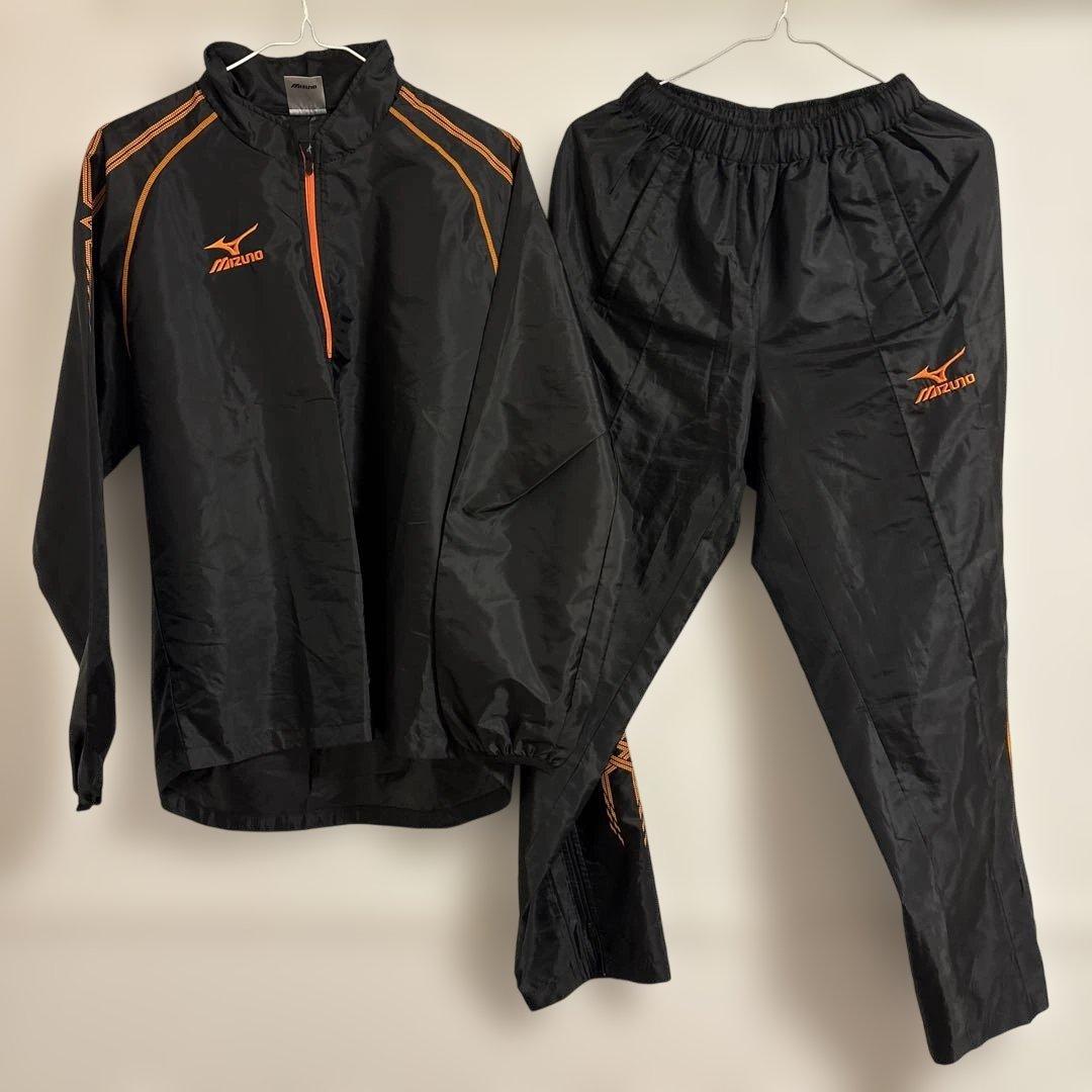 Mizunoジャージ上下セット S ブラック/オレンジ