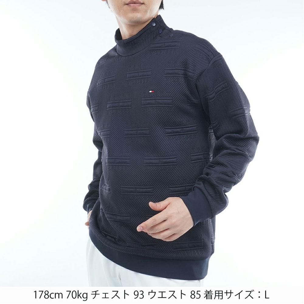 トミーヒルフィガー モックネックスウェット【L寸】ネイビー thma575