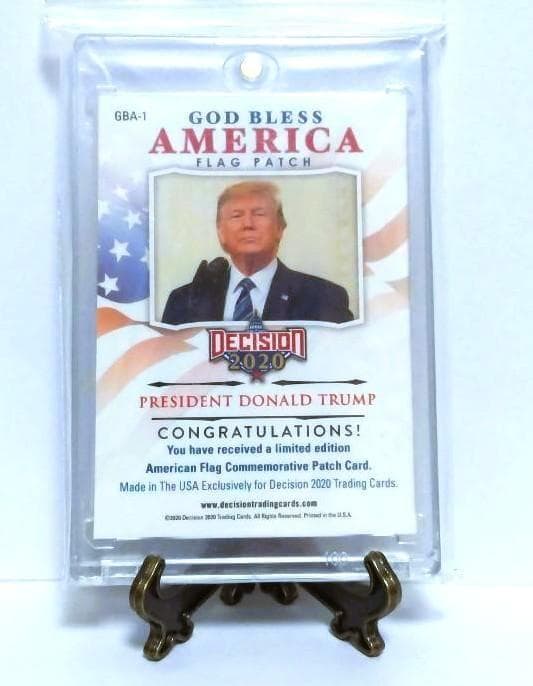 アメリカ大統領 ドナルド・トランプ 国旗パッチカード