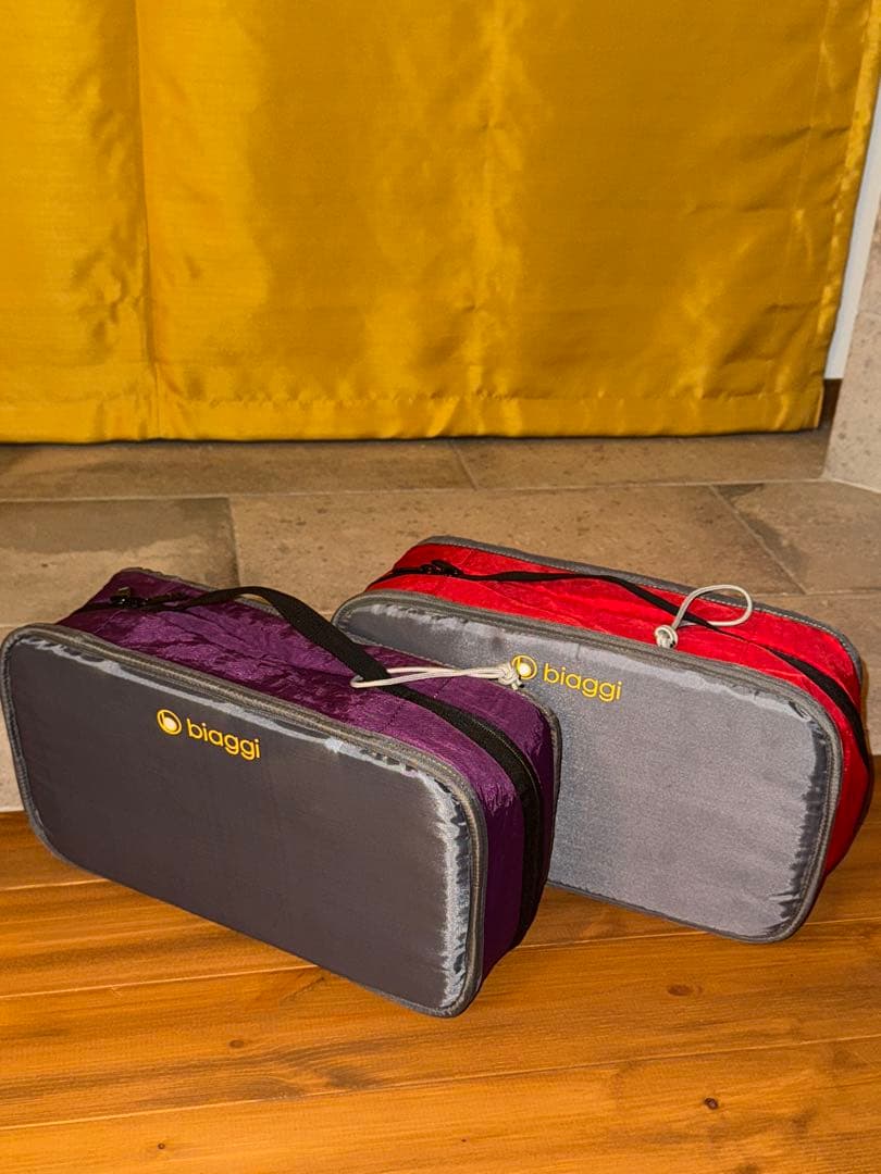 biaggi 旅行用バッグ 赤 紫 2色セット　未使用