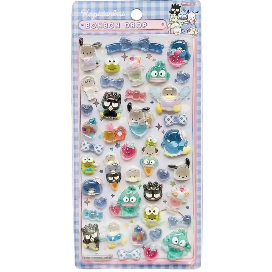 ポチャッコ バツ丸 けろっぴー ボンボンドロップシール風