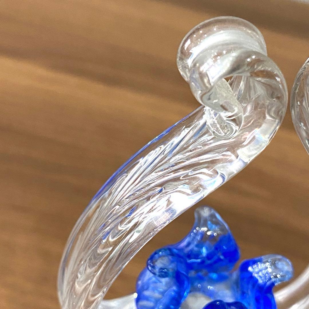 【香水瓶】ガラス香水ボトル　青　クリアガラス