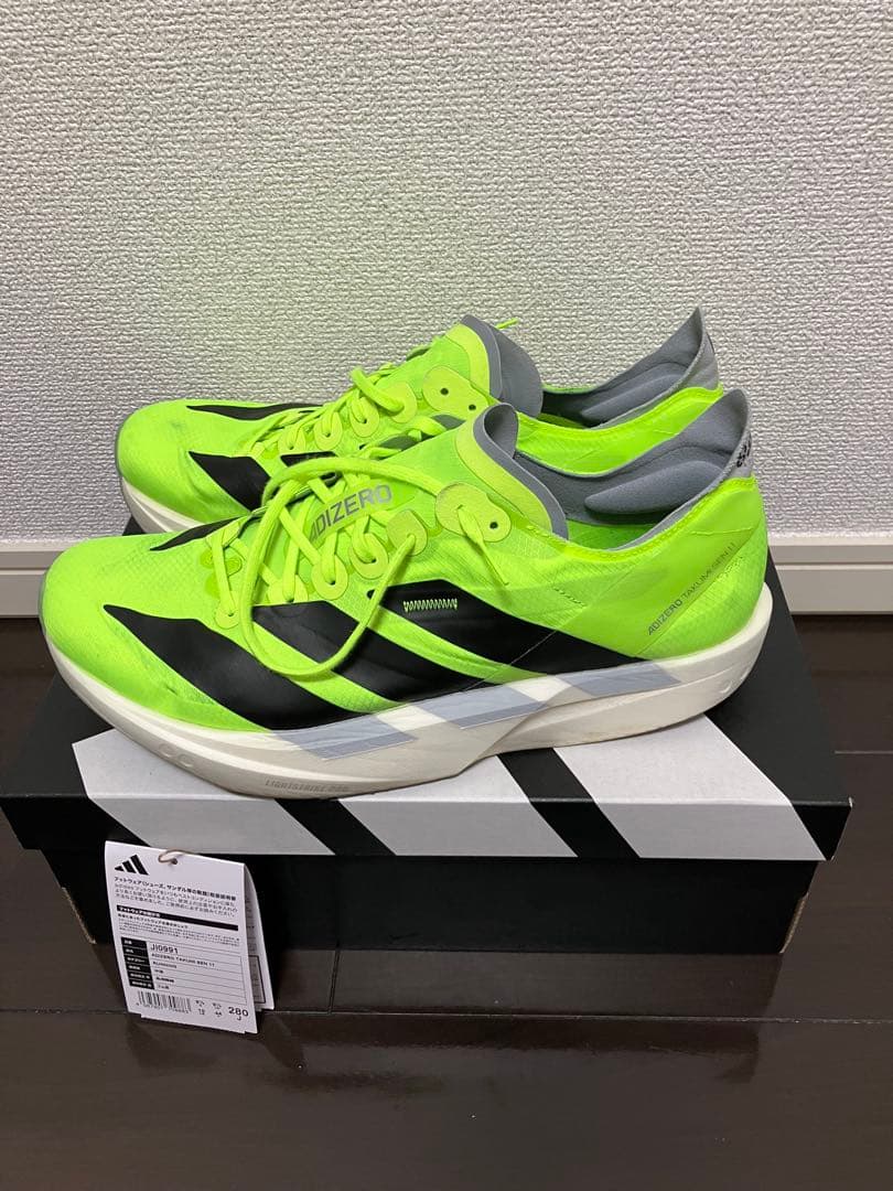 【adidas】アディゼロ タクミセン11 蛍光イエロー 28.0