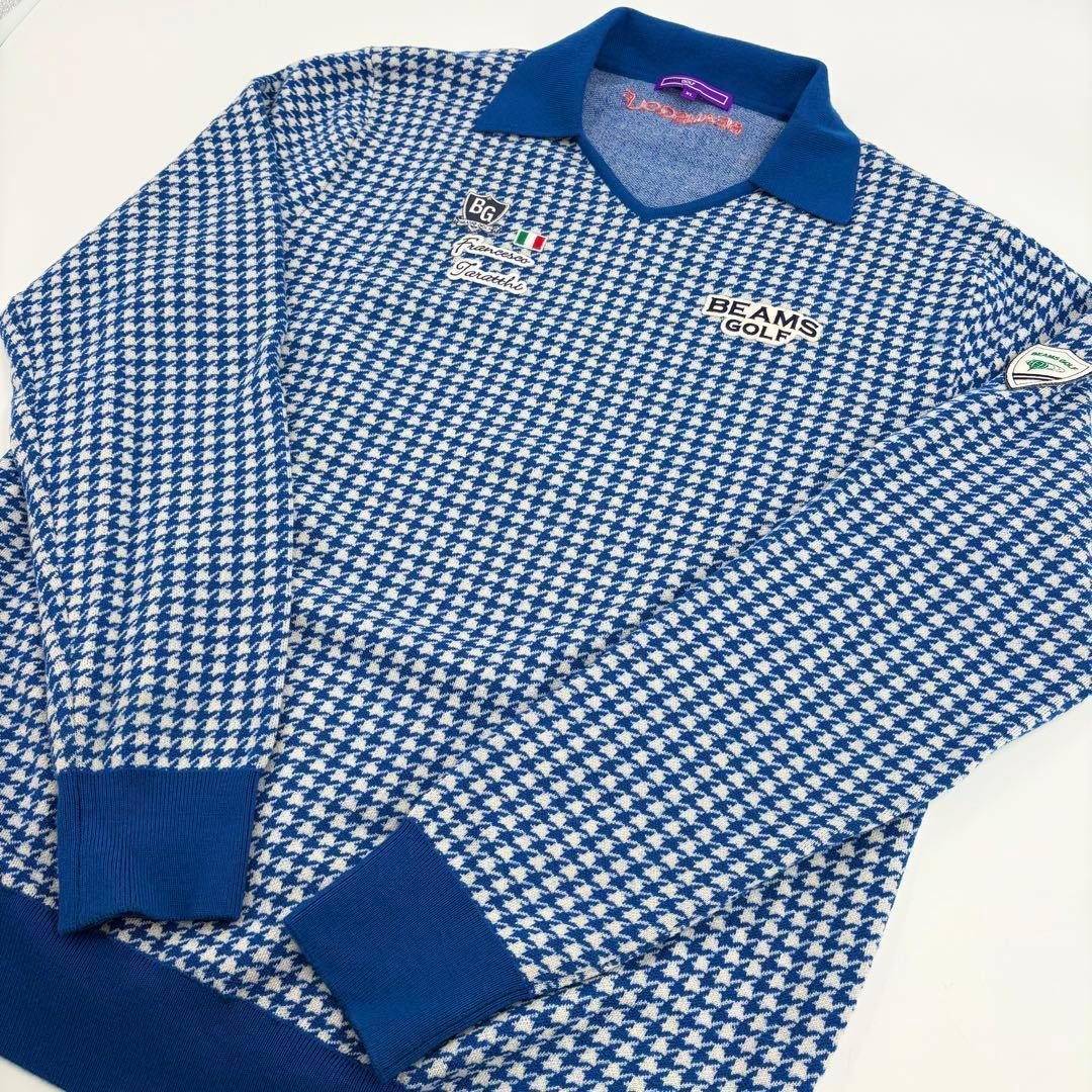 美品　BEAMS GOLF ビームスゴルフ ニットポロシャツ XL 777