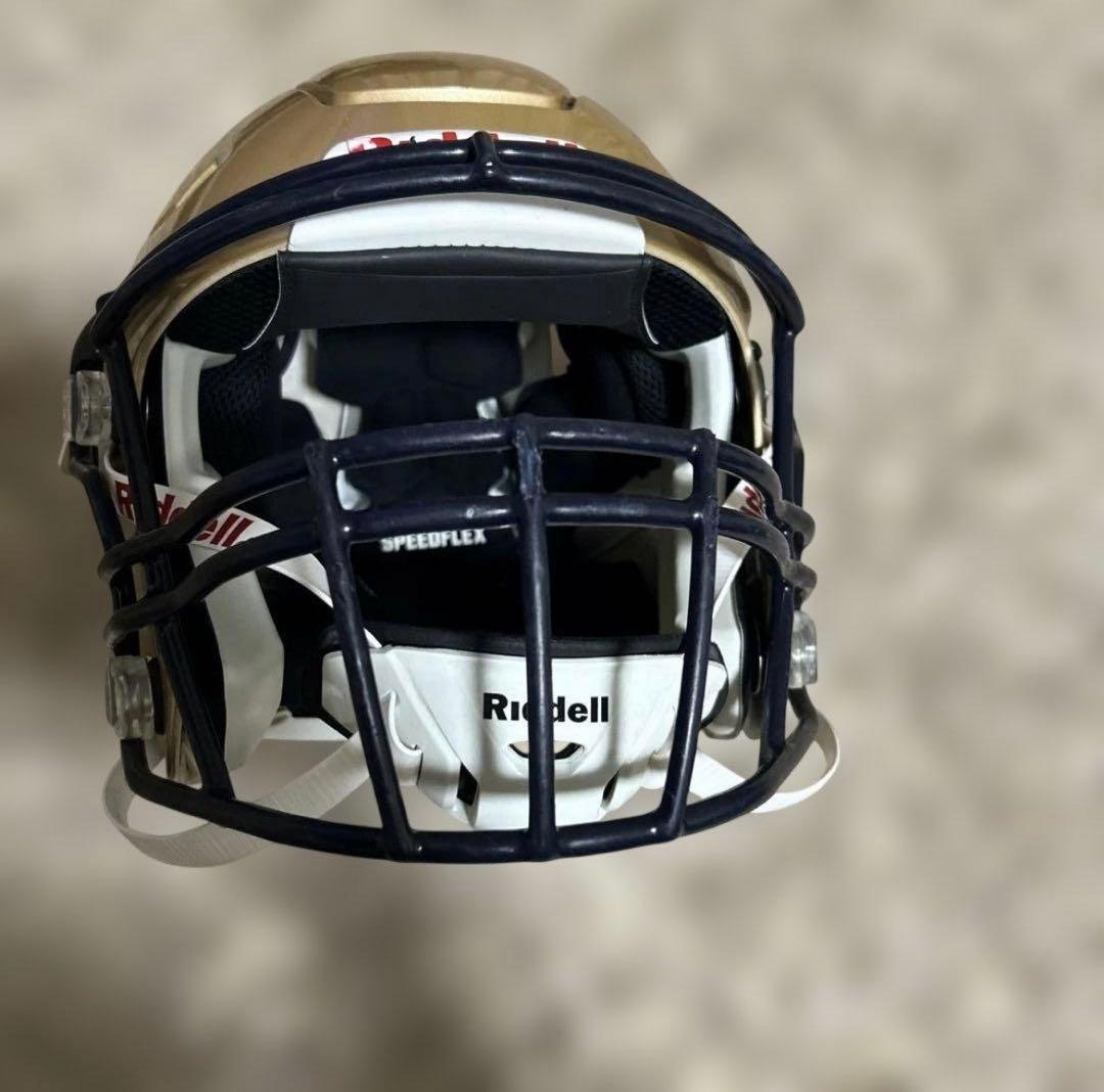 Riddell ゴールド アメリカンフットボールヘルメット　S