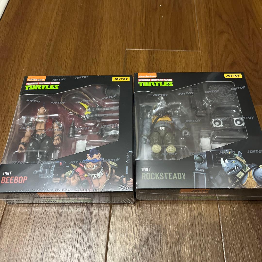 JoyToy 2体セット TMNT ビーバップ ロックステディ 新品