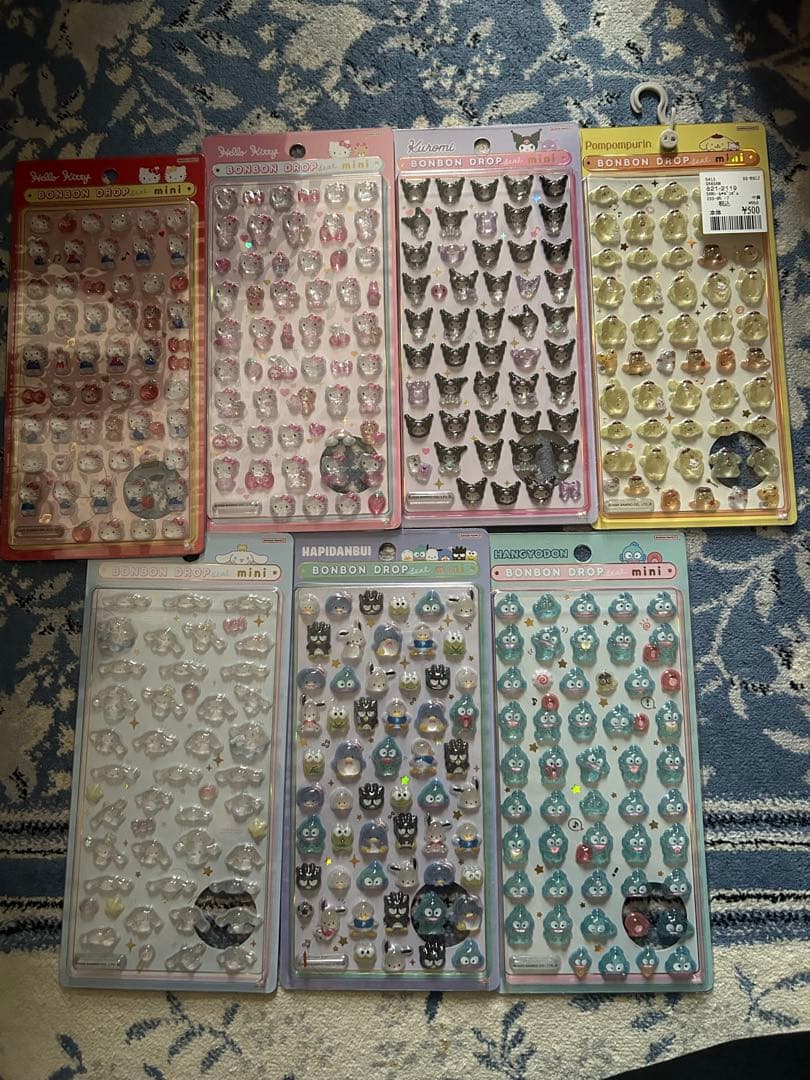 正規品 サンリオ 7種 ボンボンドロップシール mini
