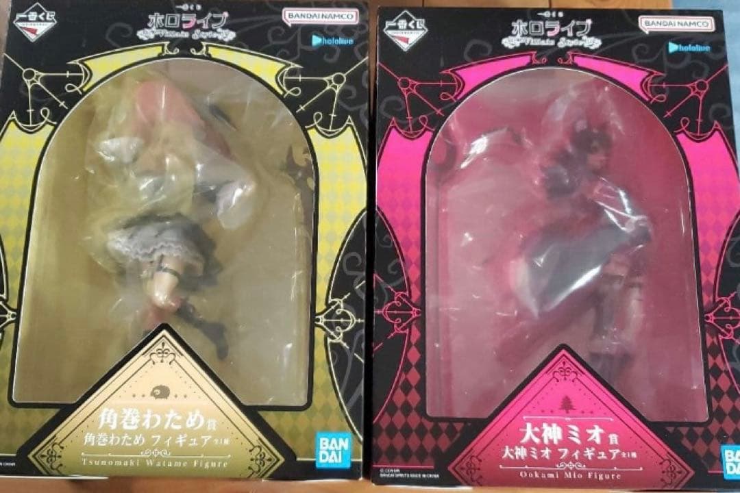 一番くじ　ホロライブ　フィギュア　大神ミオ　角巻わため　ラストワン　ビジュボード
