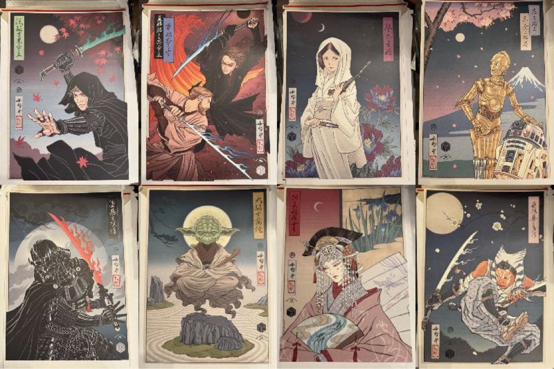 スターウォーズセレブレーションジャパン 浮世絵アートポスター 全16種セット