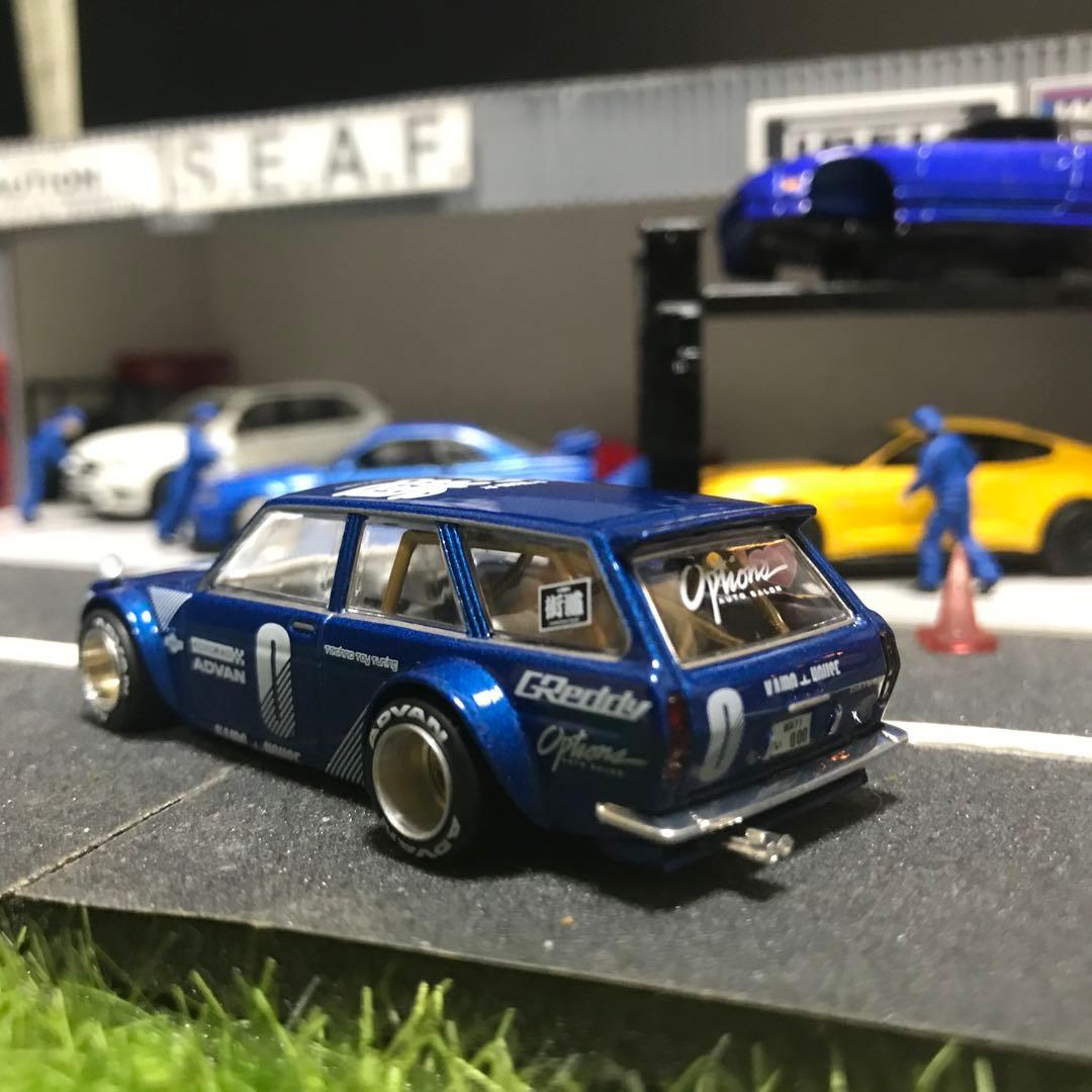 miniGT ダットサンKAIDO 510ワゴン　ブルー　開封品