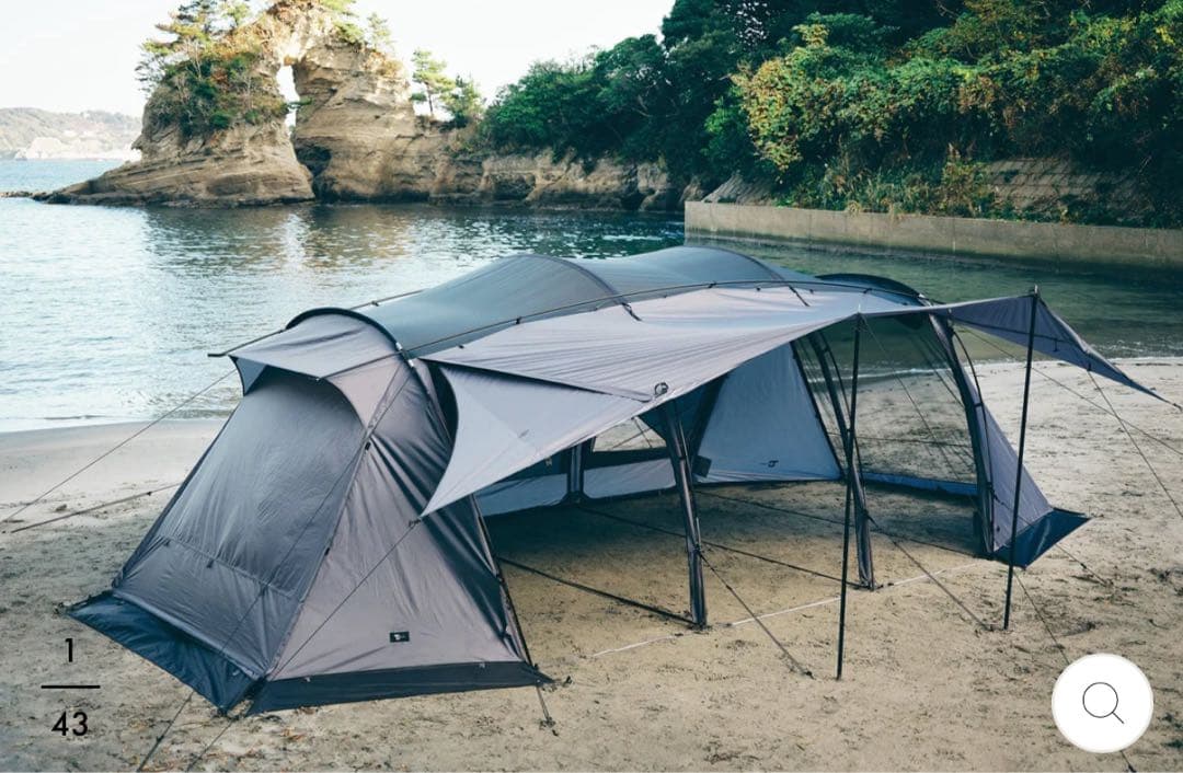 TOYO CRAFT 2ルームテント 4人用 グレー