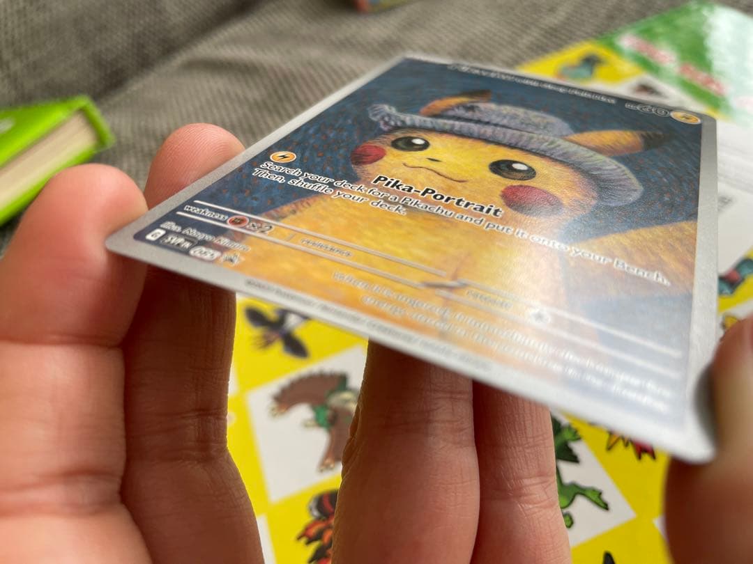 Pikachu Gray Felt Hat ピカチュウ　バンゴッホ　プロモ