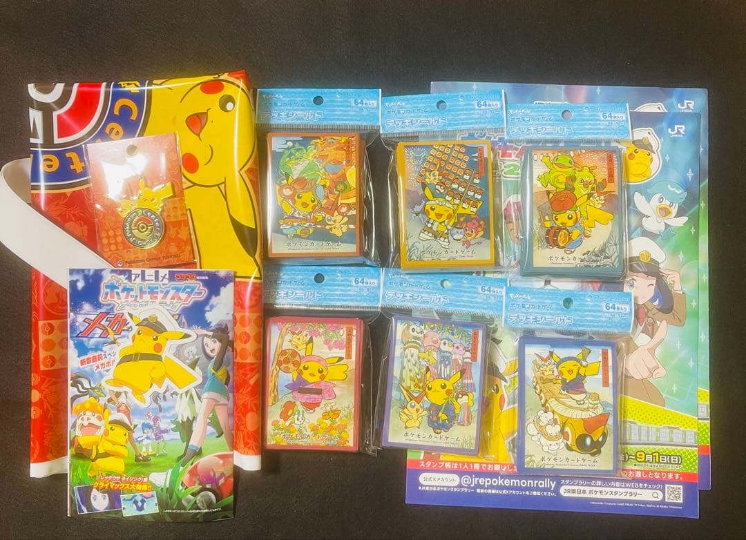 ス*認様 ポケセン トウホクR お祭りごっこ デッキシールド 6種 ピンバッジ
