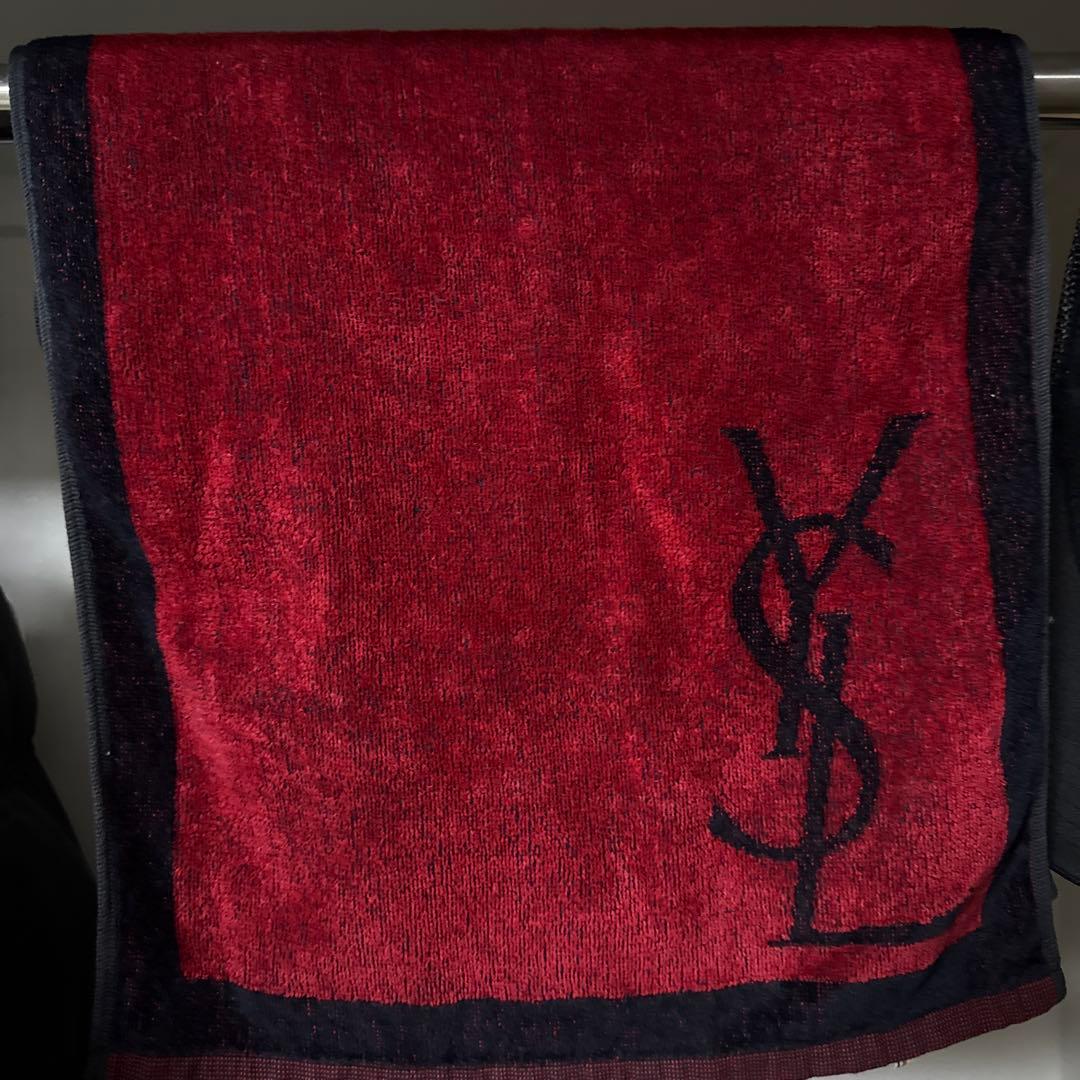 YSL 赤 フェイスタオルサンローランタオル