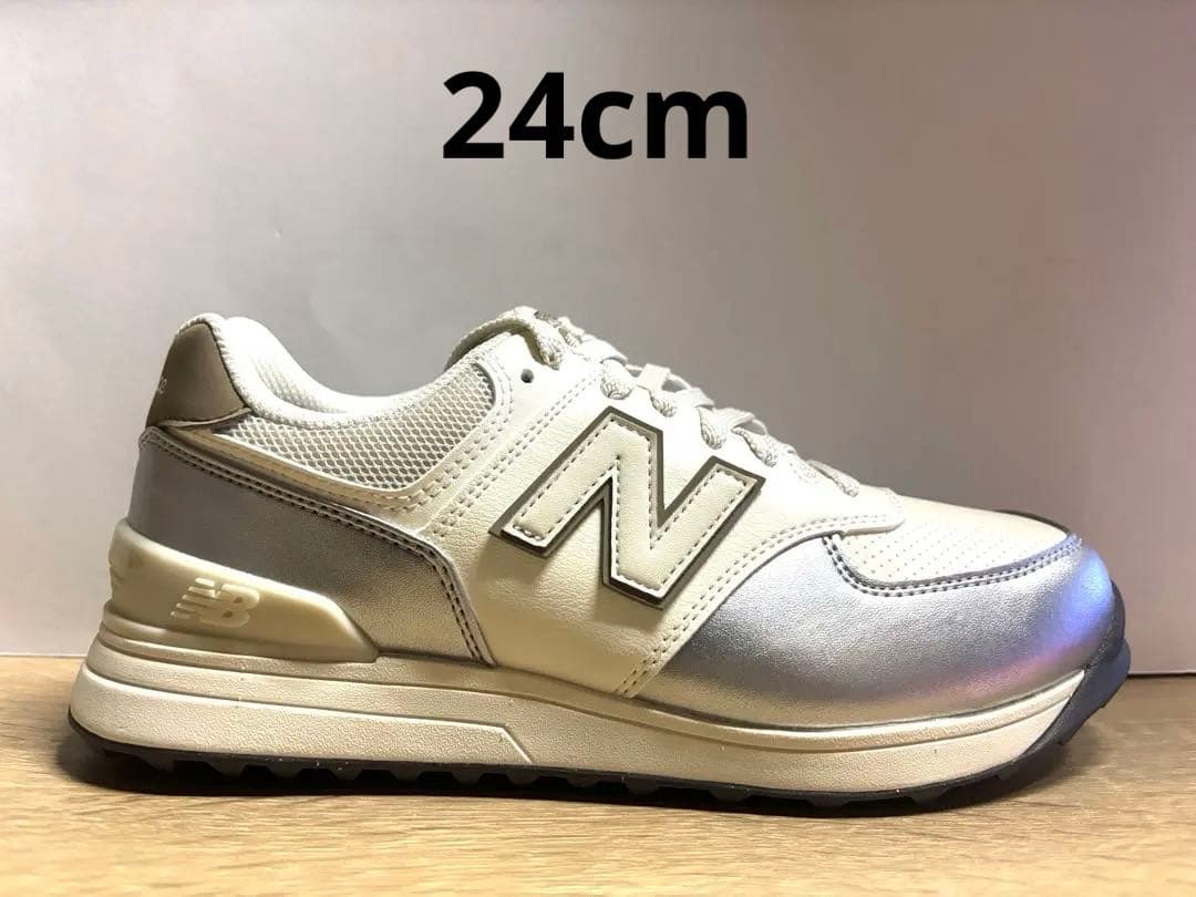 未使用24cm 2E ニューバランスゴルフ WGS574S3 ホワイト/シルバー