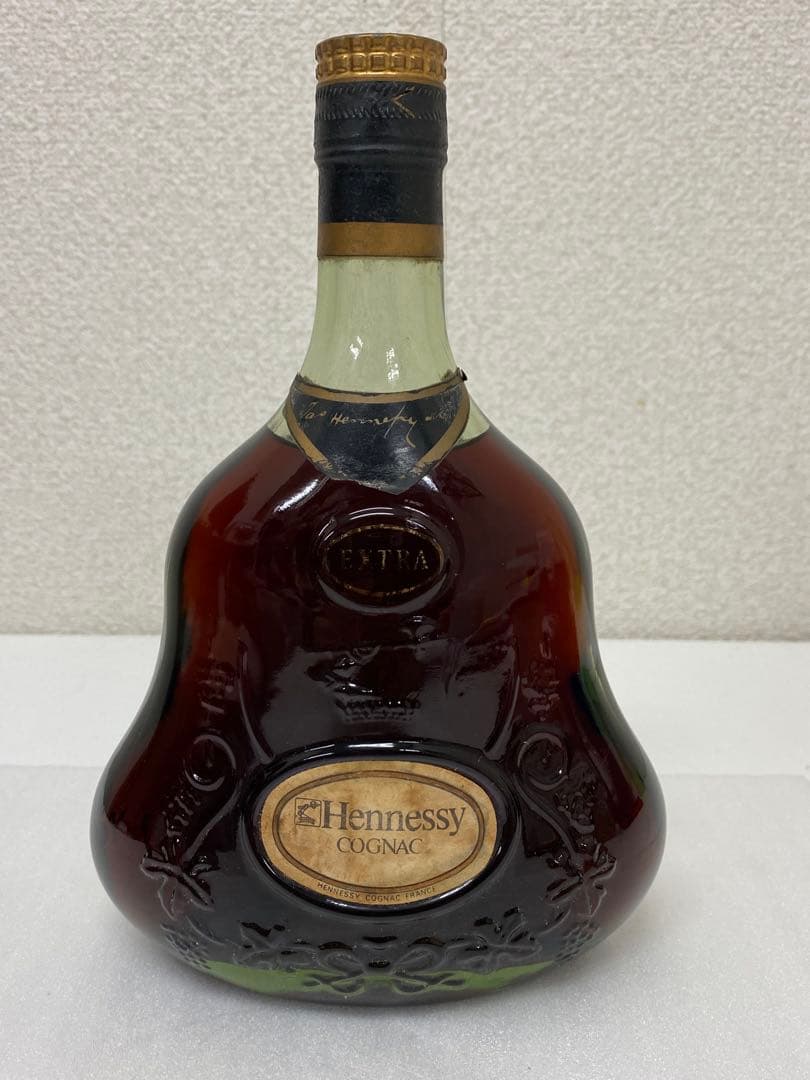 3-2684 【未開栓】Hennessy エクストラ グリーンボトル 金キャップ