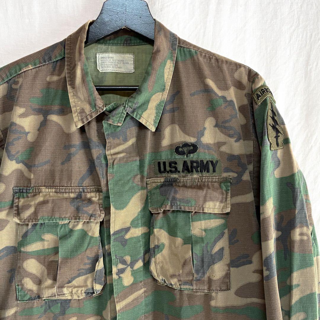 60s 70s 米軍 グリーンリーフカモ ジャングルファティーグ ジャケット S