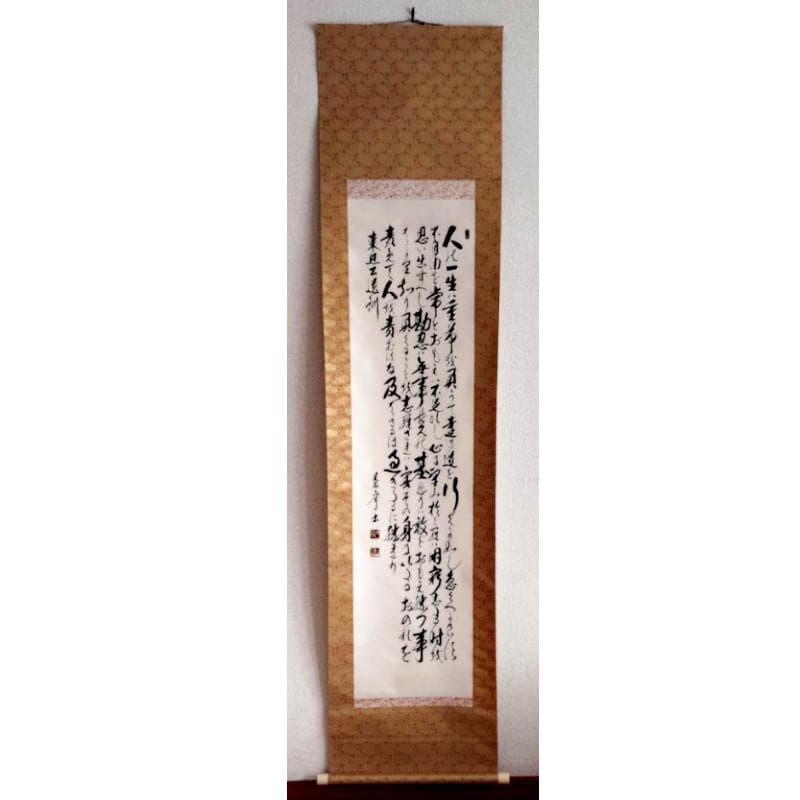 掛軸☆佐久間蒼穹☆「東照神君遺訓」半切