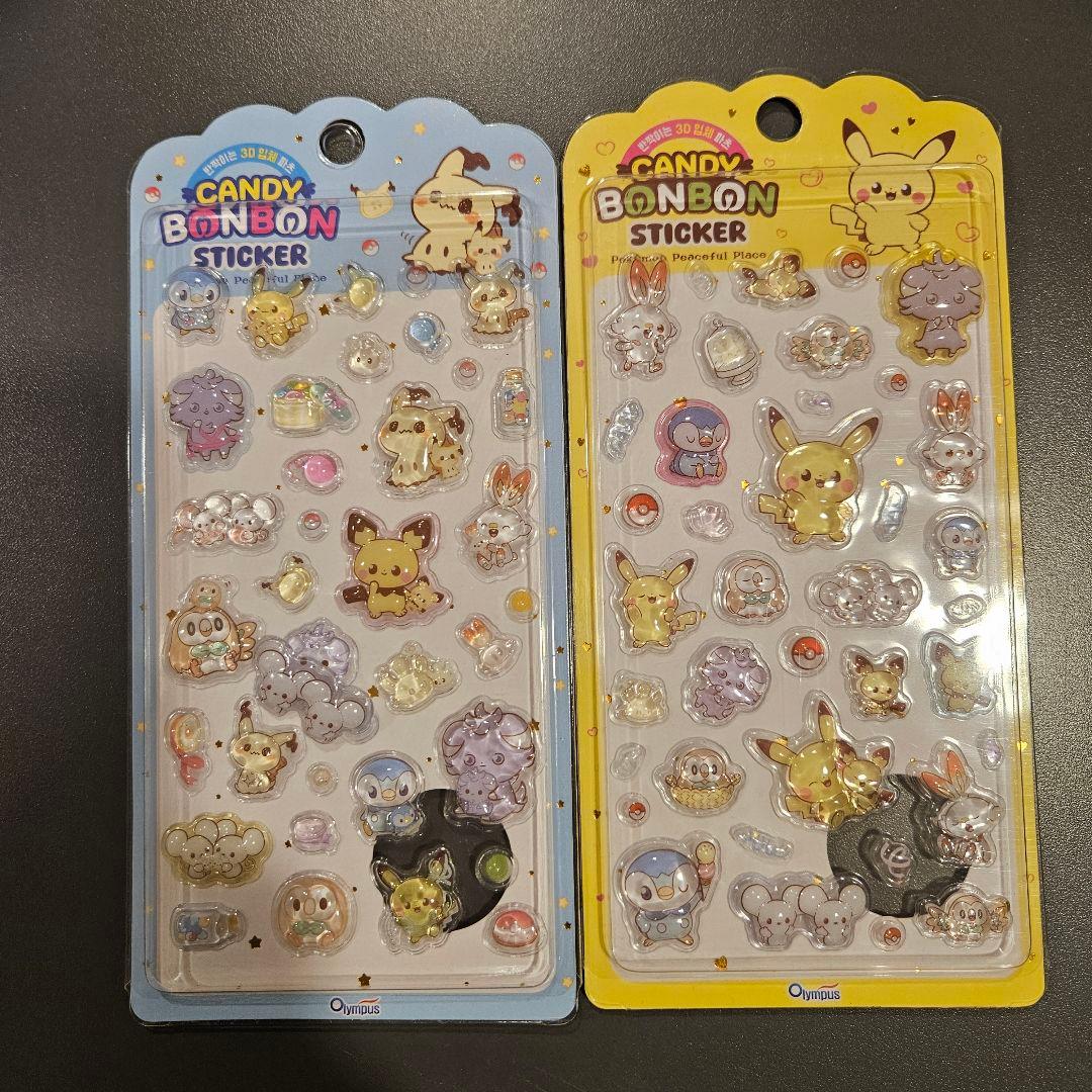 16枚 ポケモン　ボンボンドロップ シール　韓国限定　正規品