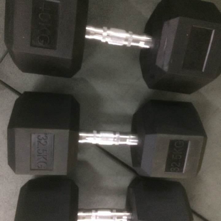 30%割引　ラバーヘックスダンベル 27.5kg 2個