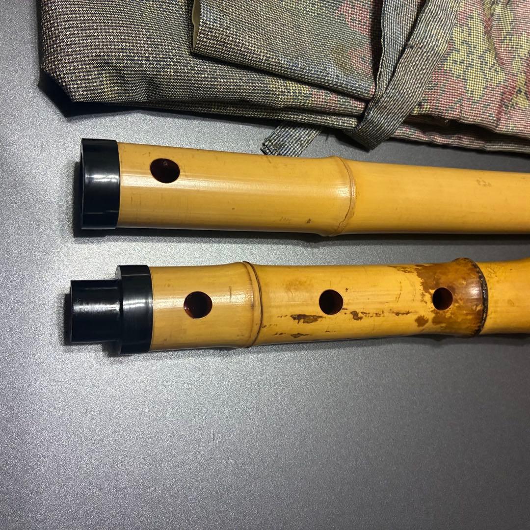 竹井　琴古流 百瀬芳童 在銘 尺八 和楽器 全長約54.2cm