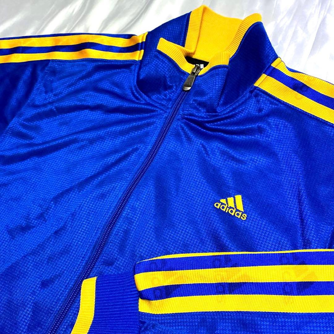 【希少色】00s adidas トラックジャケット カラー 青×黄 M