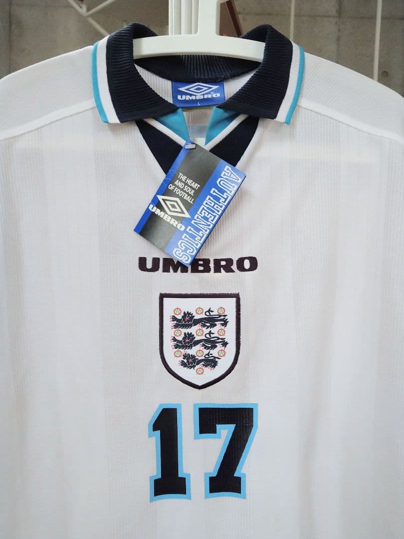 タグ付き未使用【UMBRO】イングランド代表96（H）#17 McMANAMAN