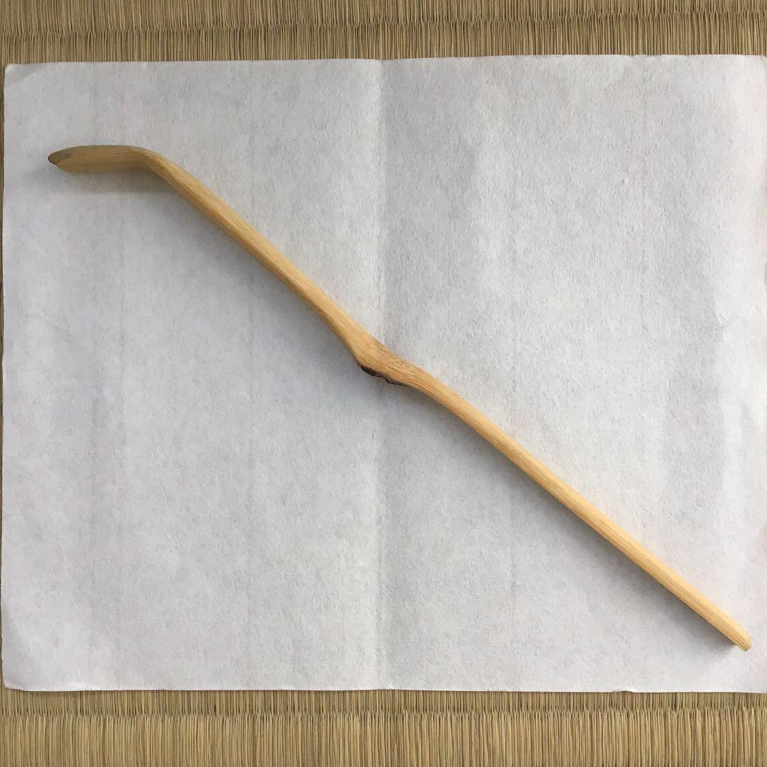 茶杓銘:弐千歳ト号楽只斎作鶴亀写　松尾流十二代松尾宗典作　妙玄斎書付　S86CS