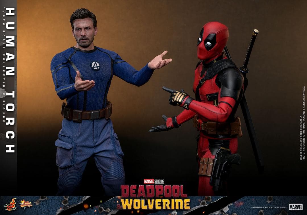 ホットトイズ 1/6デッドプール＆ウルヴァリン ヒューマン・トーチ MMS789