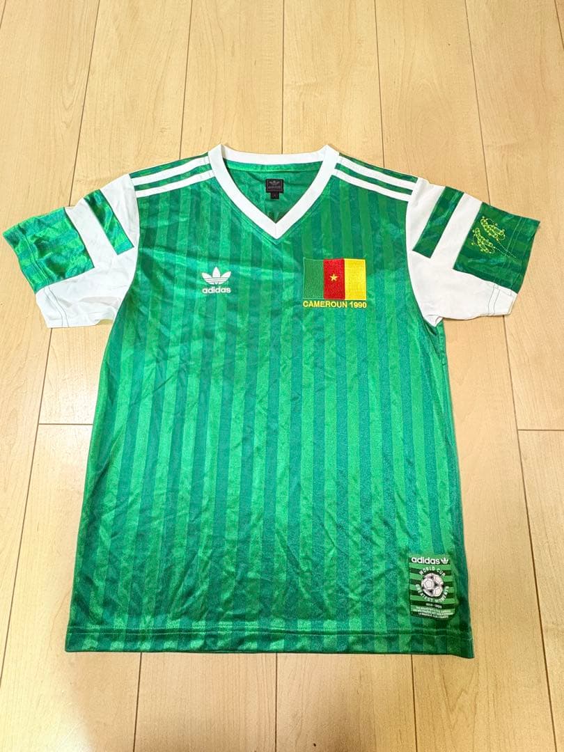 【美品】アディダス☆1990 カメルーン　ワールドカップ　サッカーシャツ