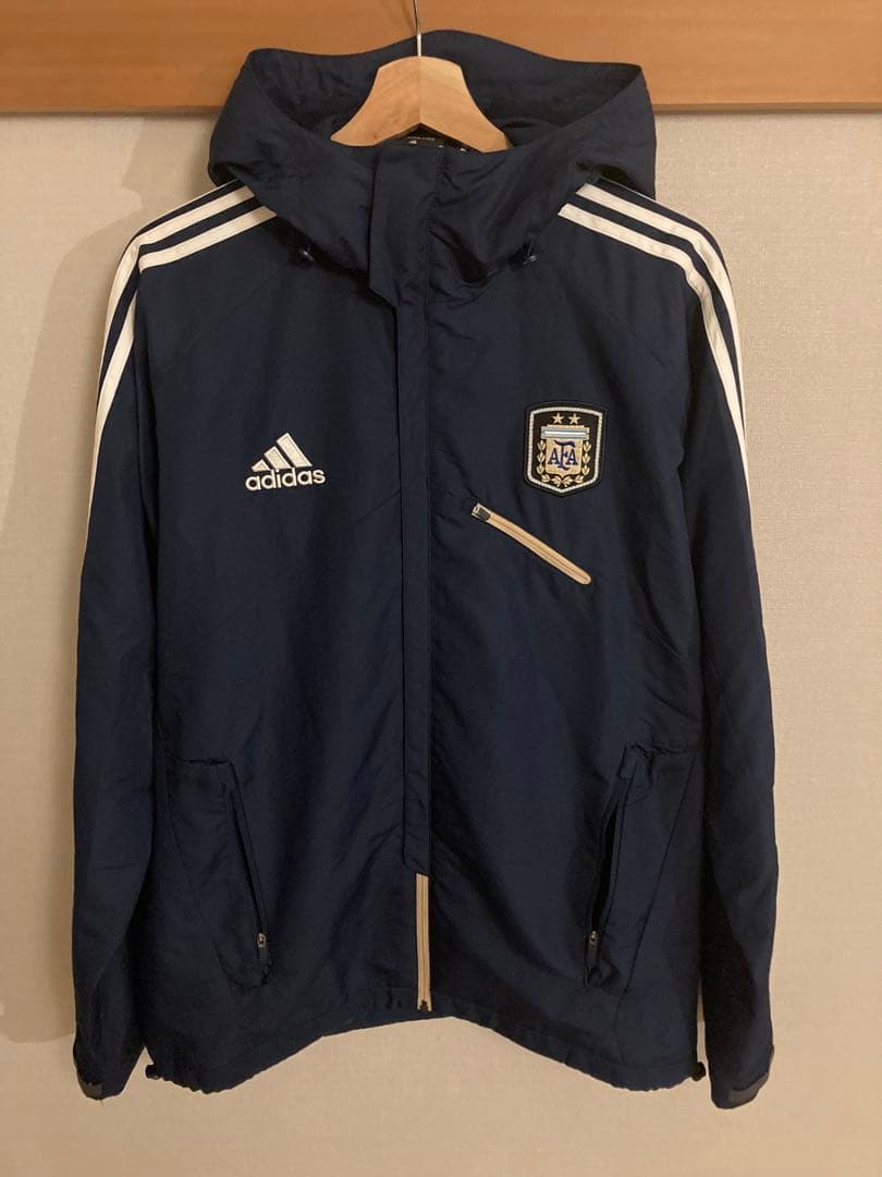 adidas アルゼンチン代表　Ｏサイズ ウィンドブレーカー ネイビー