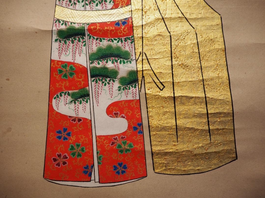 土佐光貞自筆『立雛図』（時代箱）