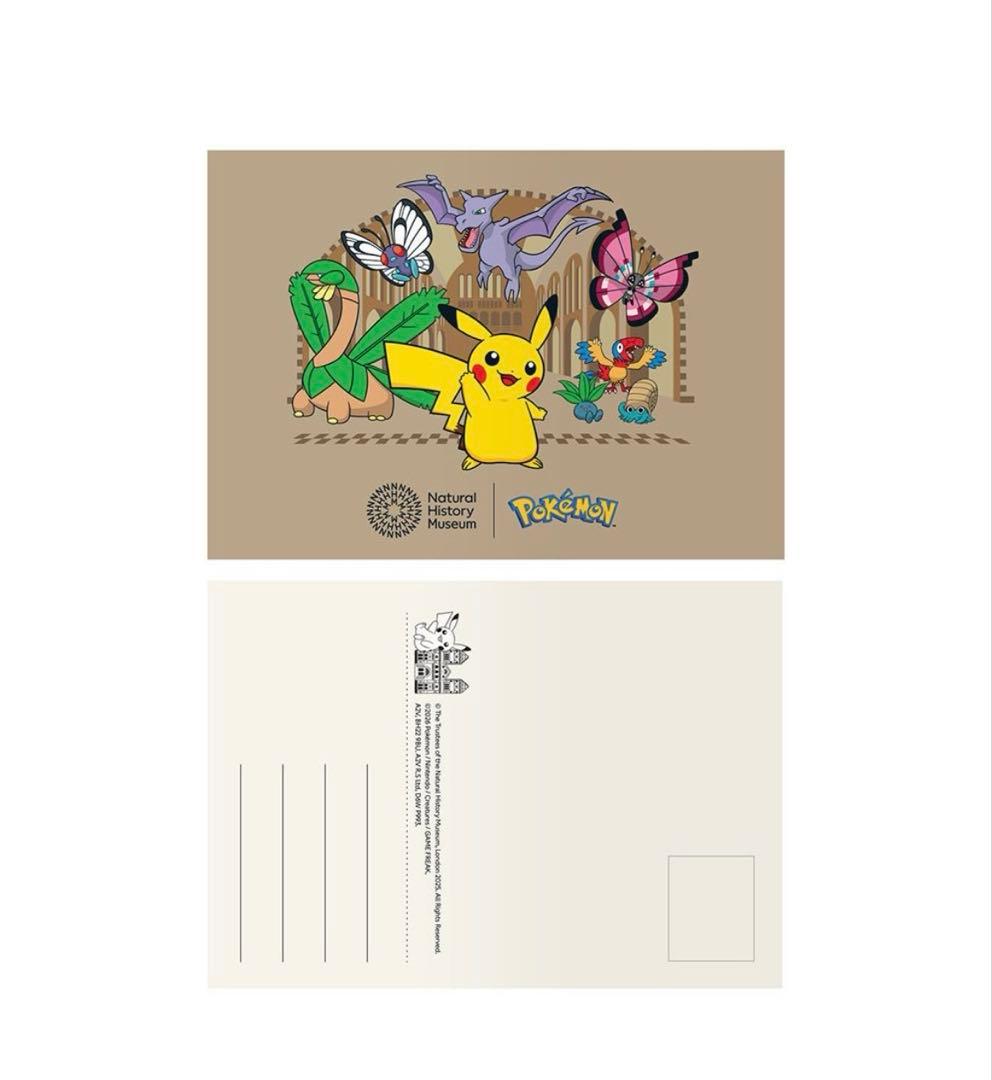 【希少新品】ポケモン30周年 ロンドン自然史博物館 コラボ ポストカード12枚