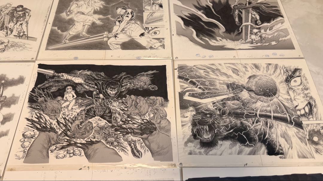Berserk Genga Art copy complete sets 17枚