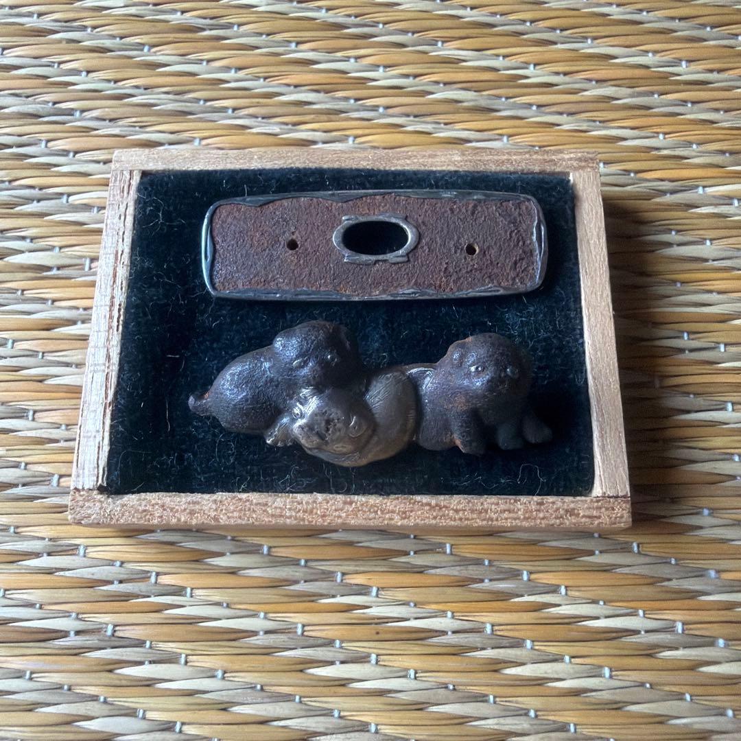 前金具 金工 犬 在銘