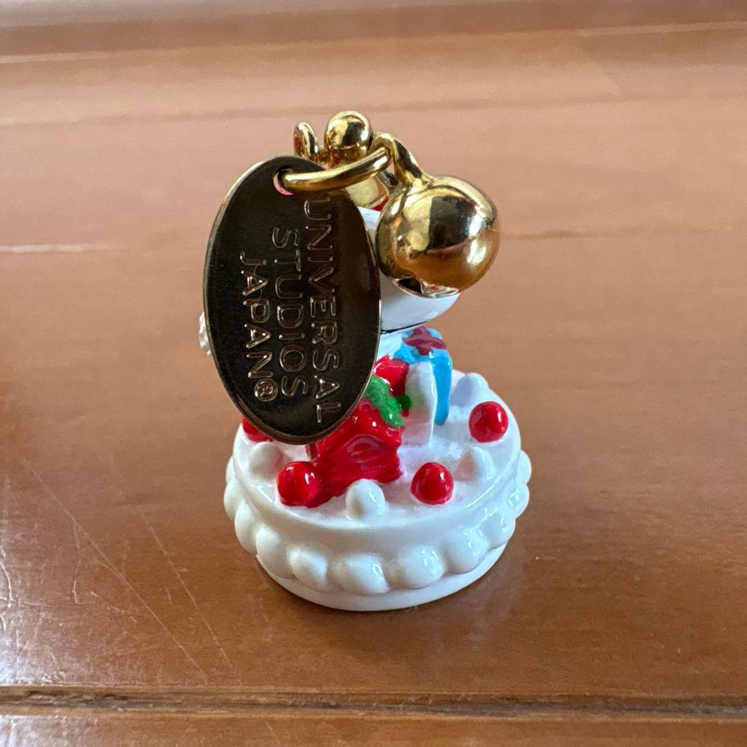 ユニバーサルスタジオジャパン　スヌーピー ストラップ　クリスマスケーキUSJ