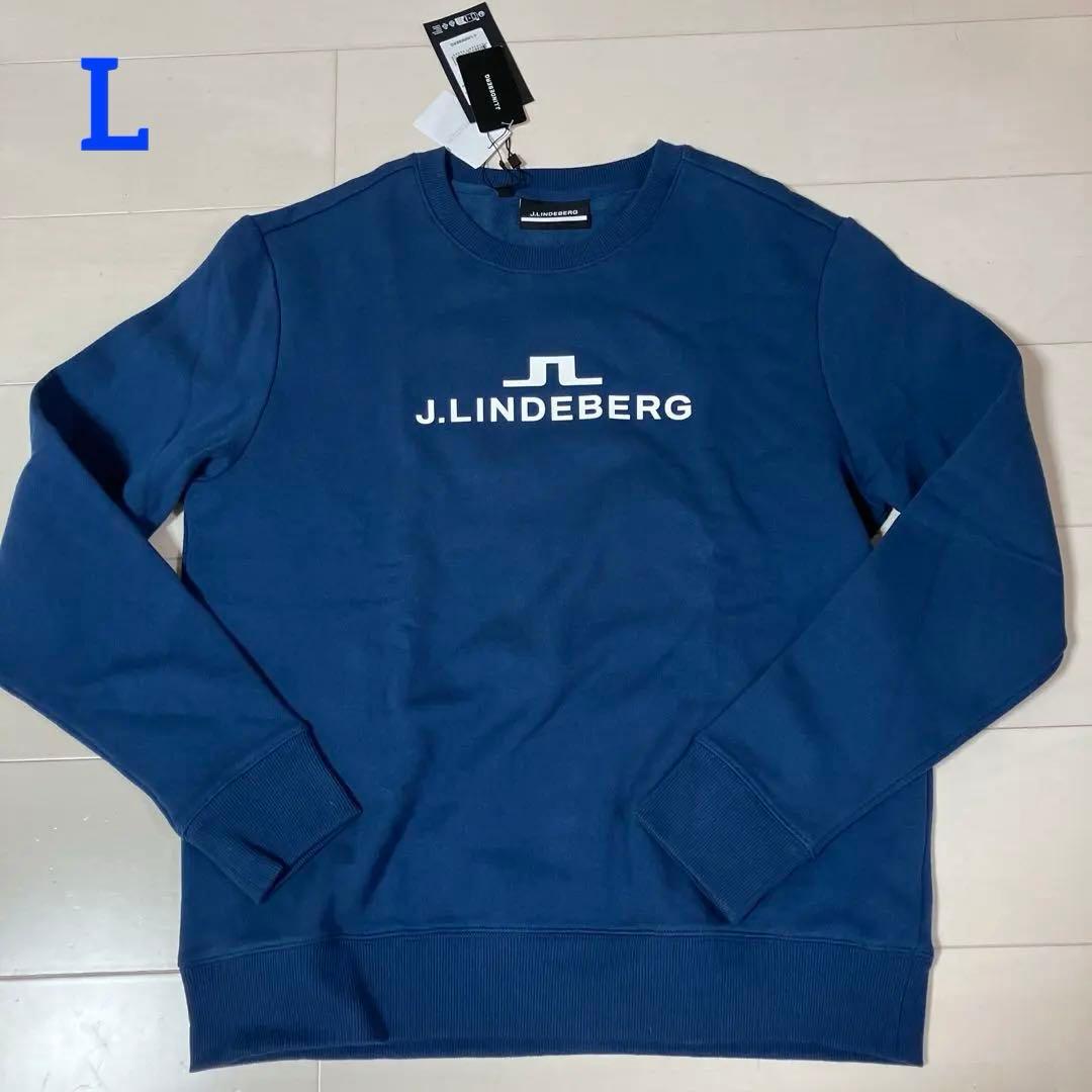 J.LINDBBERG リンドバーグ　メンズ　ゴルフ　長袖　トレーナー　ネイビー